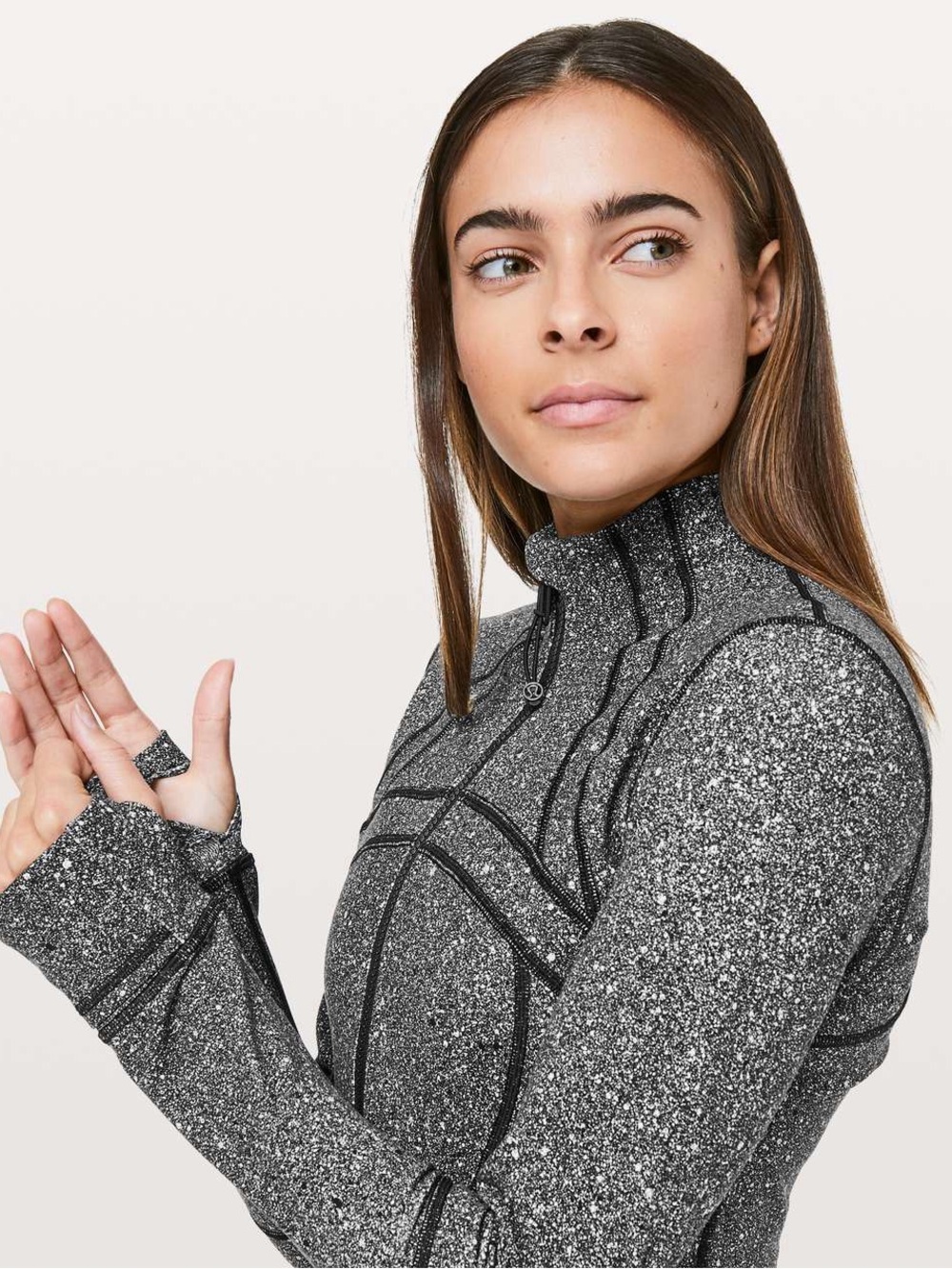Lululemon Define Jacket in Luminesce Splatter Black and White Full Zip Jacket - Picture 3 of 9
